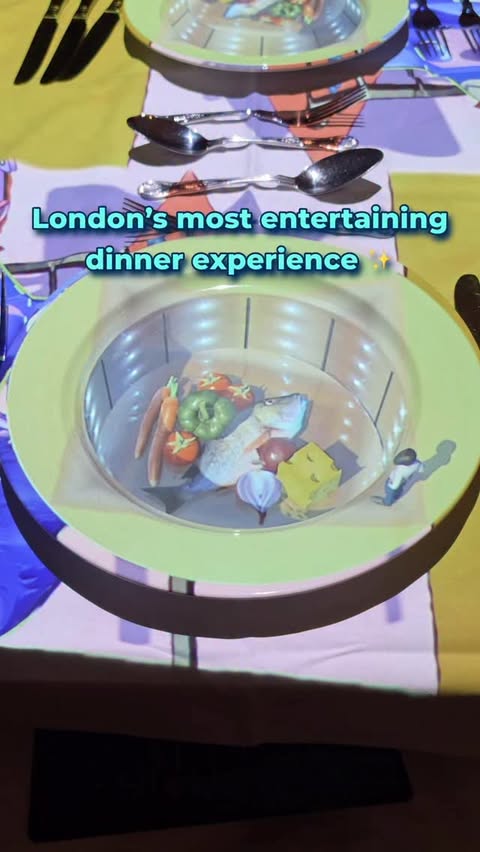 Instagram post by @travelwith.style_ for Le Petit Chef. Caption reads: [...] newest immersive dining experience! Le Petit....