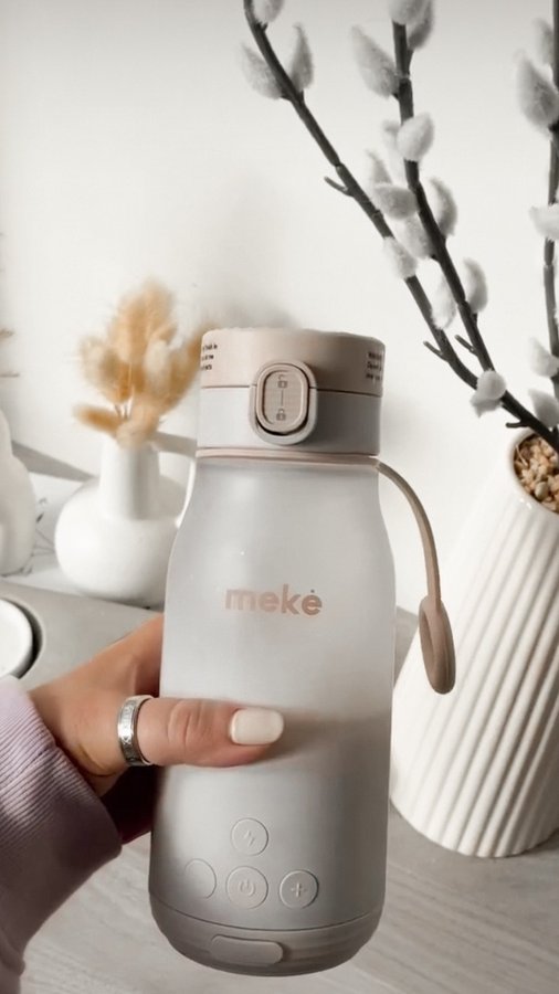 Instagram post by @littlelifeofcoops for Meke Baby. Caption reads: [...] have! 💜✨ the portable/ rechargeable....