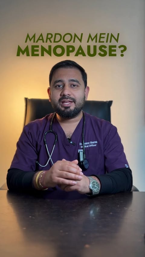 Instagram post by @solution.ayurveda for Kapiva. Caption reads: Menopause in Men? Try Kapiva's Shilajit Energy Mix....