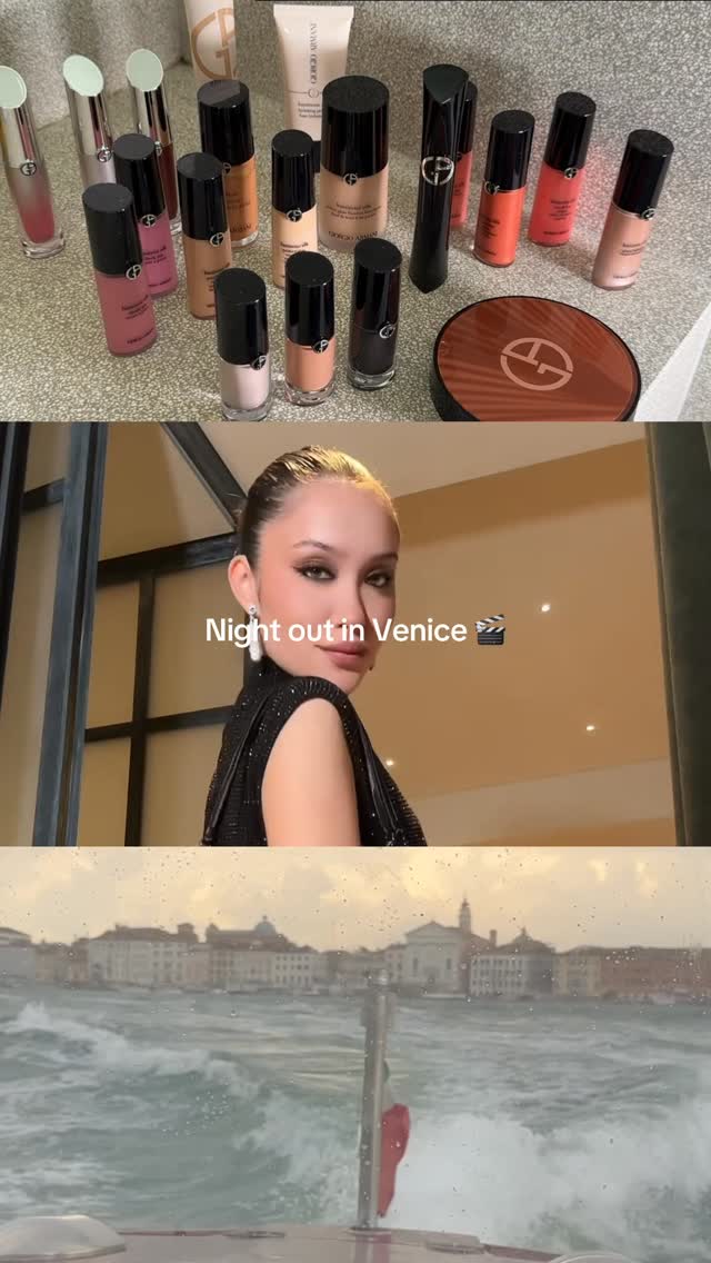 Instagram post by @janellezharmenova for Armani beauty. Caption reads: ad the @armanibeauty luminous silk foundation is....
