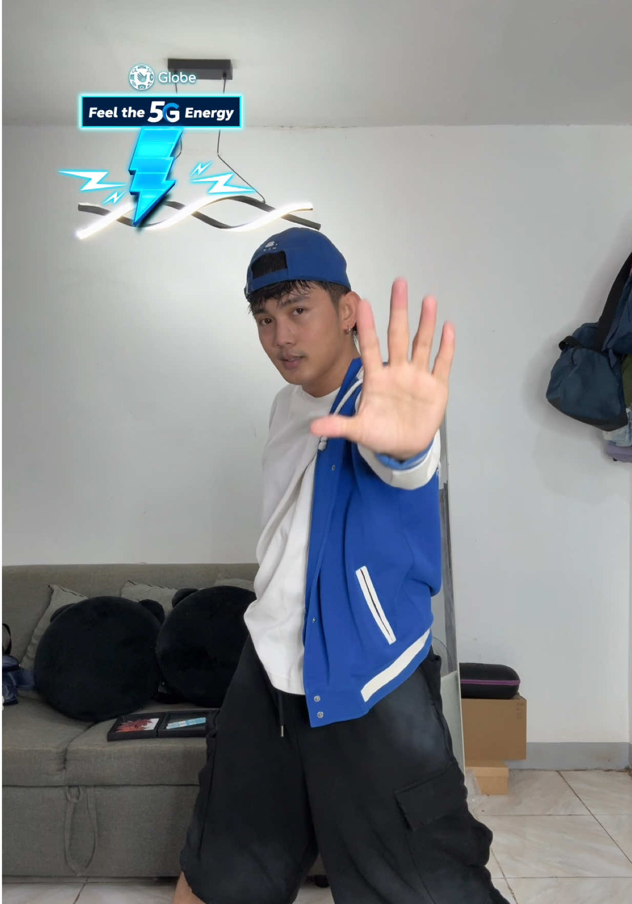 TikTok post by @rmenrico for Globe Telecom. Caption reads: Are your ready for the @Globe Telecom #5GEnergyTok....