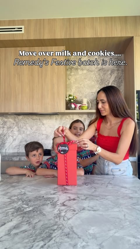 Instagram post by @bybrittanynoonan for Remedy Drinks. Caption reads: Do good by Santa and others this Christmas by....