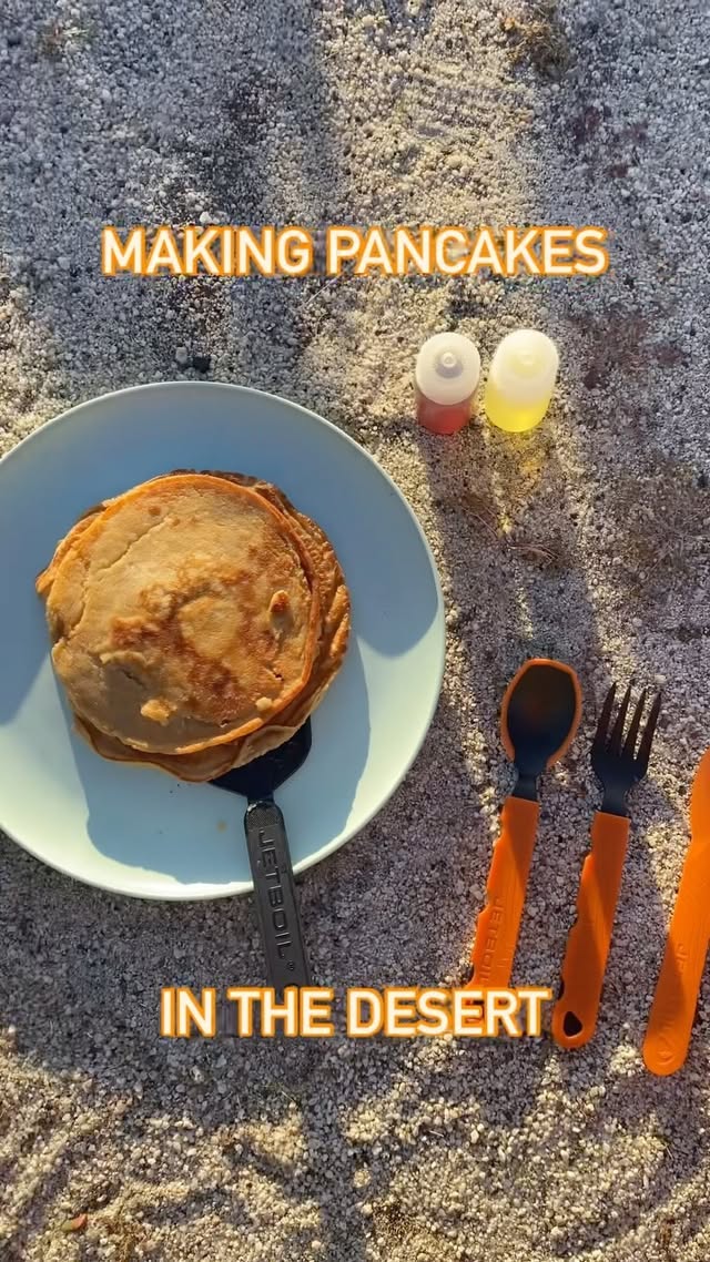 Instagram post by @beeswildlife for Jetboil. Caption reads: [...] 🌵 🥞 ⛺️ 

I’ve always just used my jetboil....