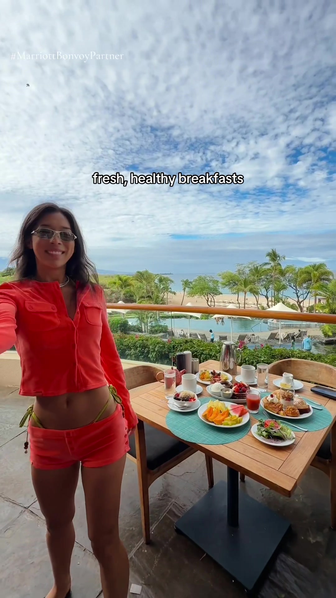 TikTok post by @laurenwolfe for Marriott Bonvoy. Caption reads: #MarriottBonvoyPartner Even a 2-day getaway with....