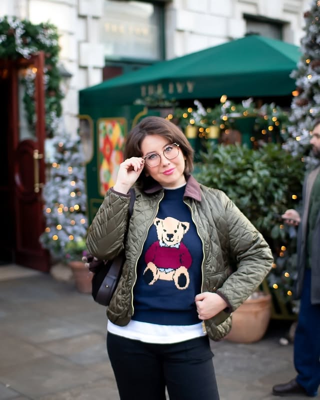 Instagram post by @stylinginlondon for Blue Vanilla. Caption reads: [...] Garden🤎🎄🧸 

Full outfit is from....