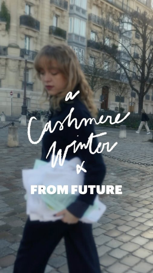 Instagram post by @candicemargauxhauss for FROM FUTURE. Caption reads: [...] never left New A/W collection....