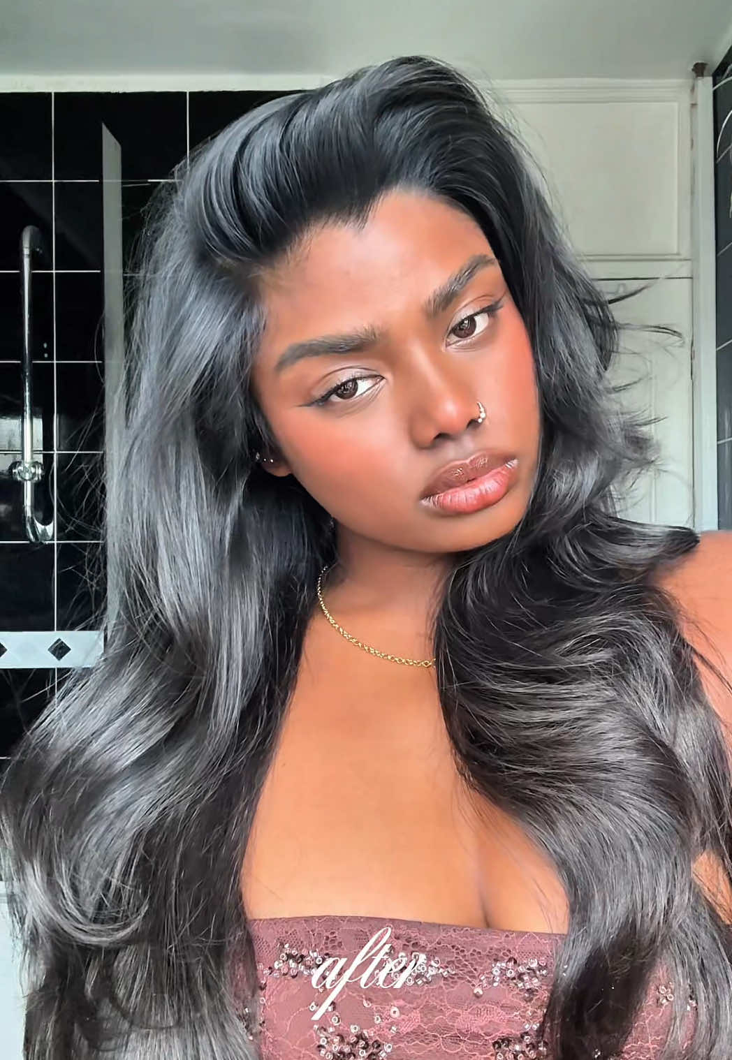 TikTok post by @tabithamary_ for Fenty. Caption reads: Day 3 hair, who? @Fenty Hair Imposter Dry Shampoo....
