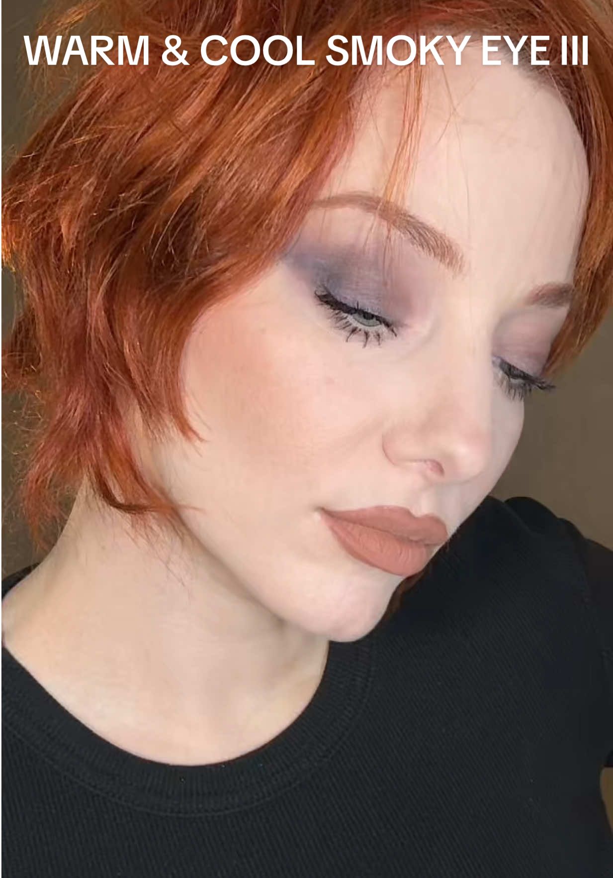 TikTok post by @dara.paquette for About-face Beauty. Caption reads: WARM & COOL SMOKY EYE III Loving this series! This....