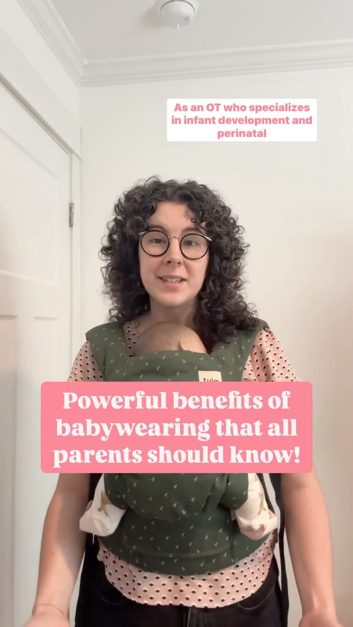 Instagram post by @thebabywearing.ot for Baby Tula. Caption reads: Did you know there are so many incredible benefits....