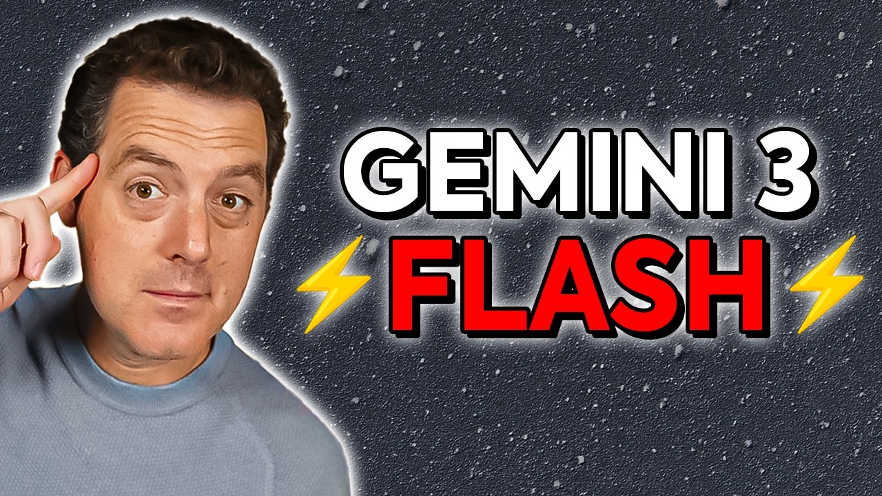 YouTube post by @matthew_berman for HubSpot. Caption reads: Gemini 3 Flash is the Best Model Out?!.