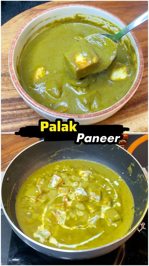 Instagram post by @satyajits_recipes for Everest Spices. Caption reads: #ad Palak Paneer but make it restaurant style....