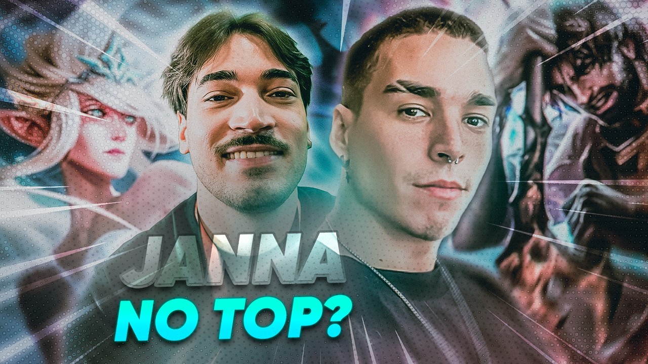 YouTube post by @hastadvalorant for CSGO-SKINS.COM. Caption reads: The day Janna Top carried the game 🤡 ft.....