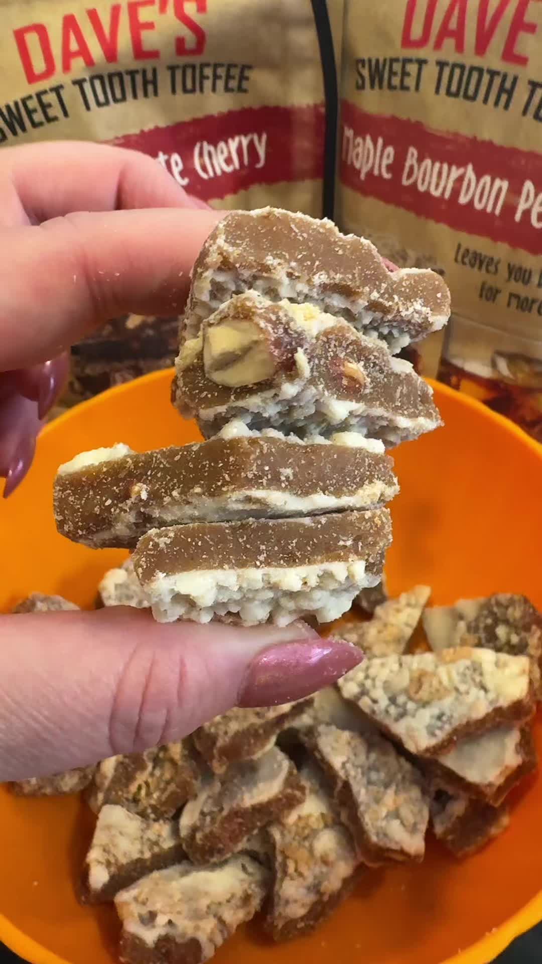TikTok post by @joannal218 for Dave's Sweet Tooth. Caption reads: @davessweettooth #securepayeveryday.
