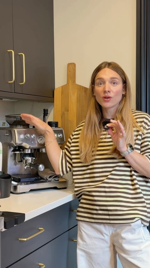 Instagram post by @emily.jackman_ for Sage Appliances. Caption reads: [...] beanz.com to get you started. #ad....