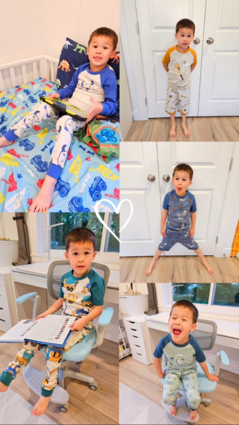 Instagram post by @twin.mama.mable for Deux par Deux. Caption reads: [...] the new SS26 Pajama collection by....