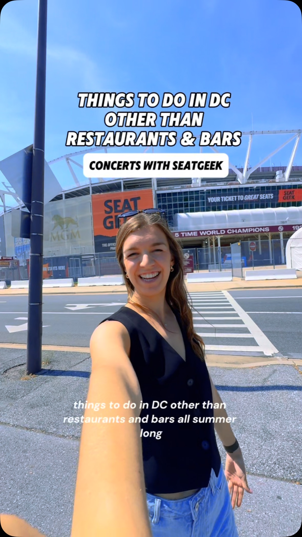 Instagram post by @jessrhood for SeatGeek. Caption reads: Summer concert season is fast approaching and you....