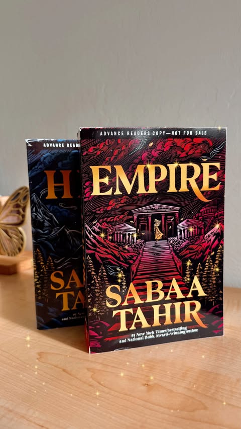 Instagram post by @bookwormbullet for Penguin Teen. Caption reads: A visual representation of me reading Empire 🥲 I....