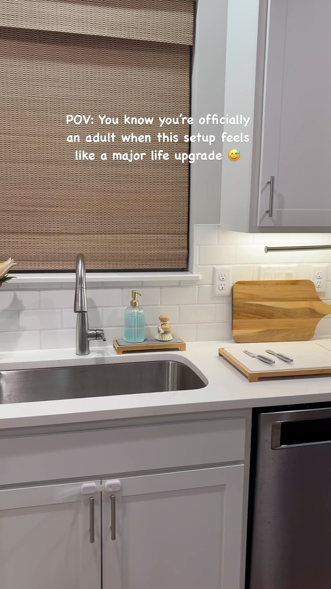Instagram post by @decoratewithkatie for SpaceAid. Caption reads: [...] #amazonfinds #cleaning #gifted #spaceaid.