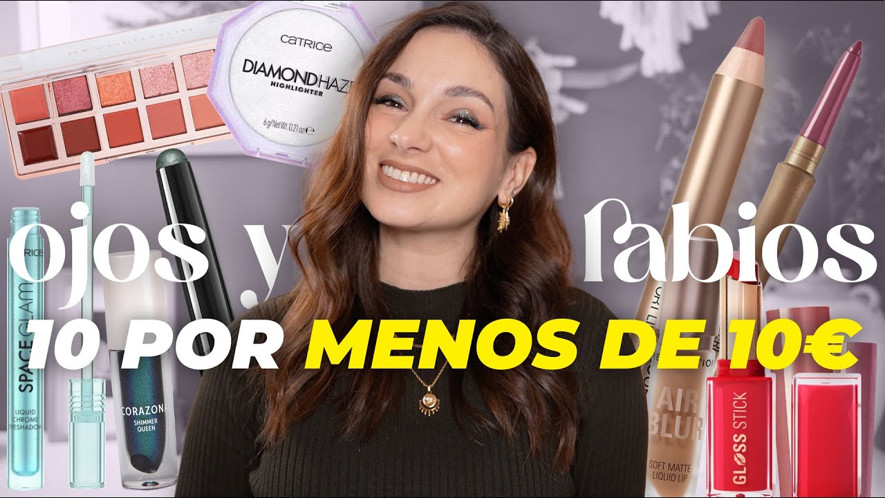 YouTube post by @ratolina for iGraal. Caption reads: TESOROS para ojos y labios por MENOS DE 10€ |....