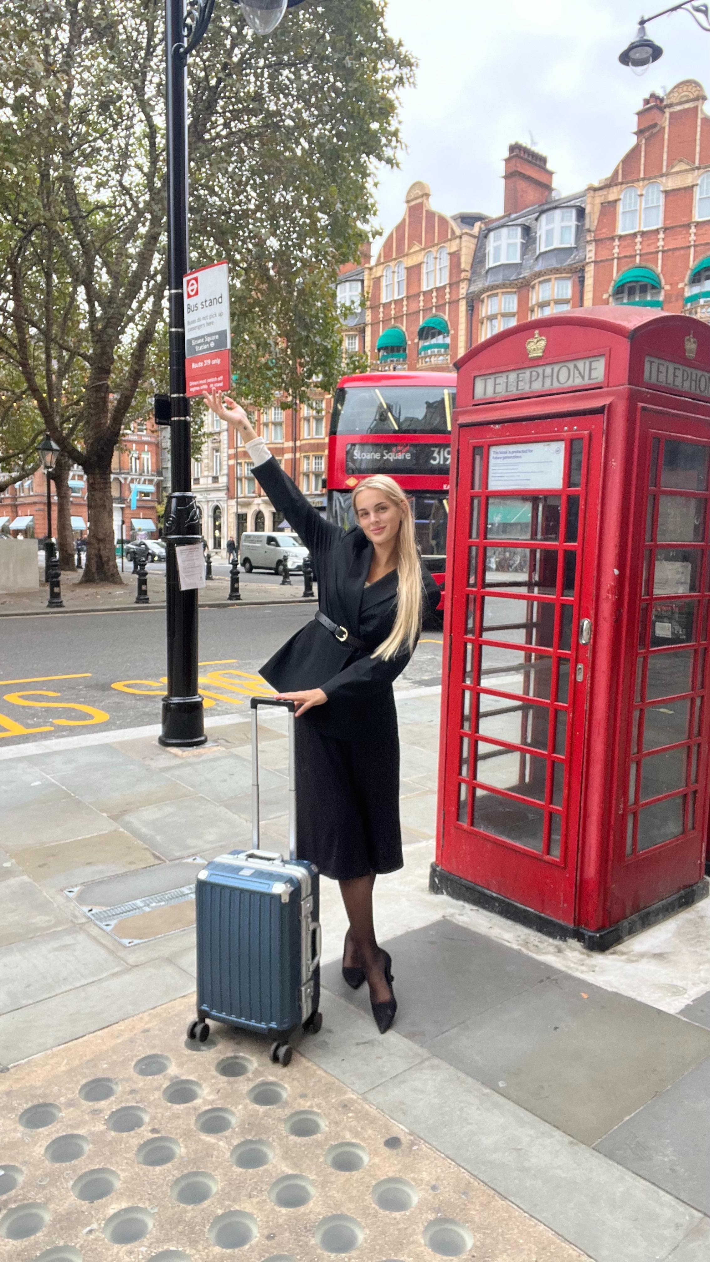 Instagram post by @sophialeetravel for LuggeX. Caption reads: [...] below ⬇️ I’m excited to announce....