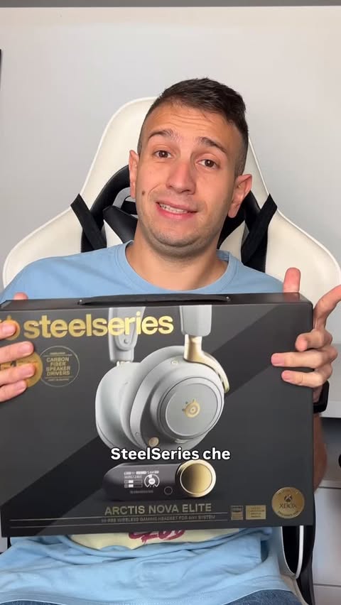 Instagram post by @vanonialessandro for SteelSeries. Caption reads: *GIFTED 🎧😍 #steelseries #gaming....