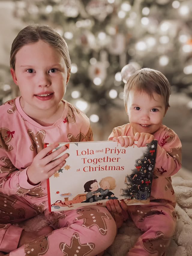 Instagram post by @mama_2_lola_priya for Wonderbly. Caption reads: The most magical time of year and my girls get to....