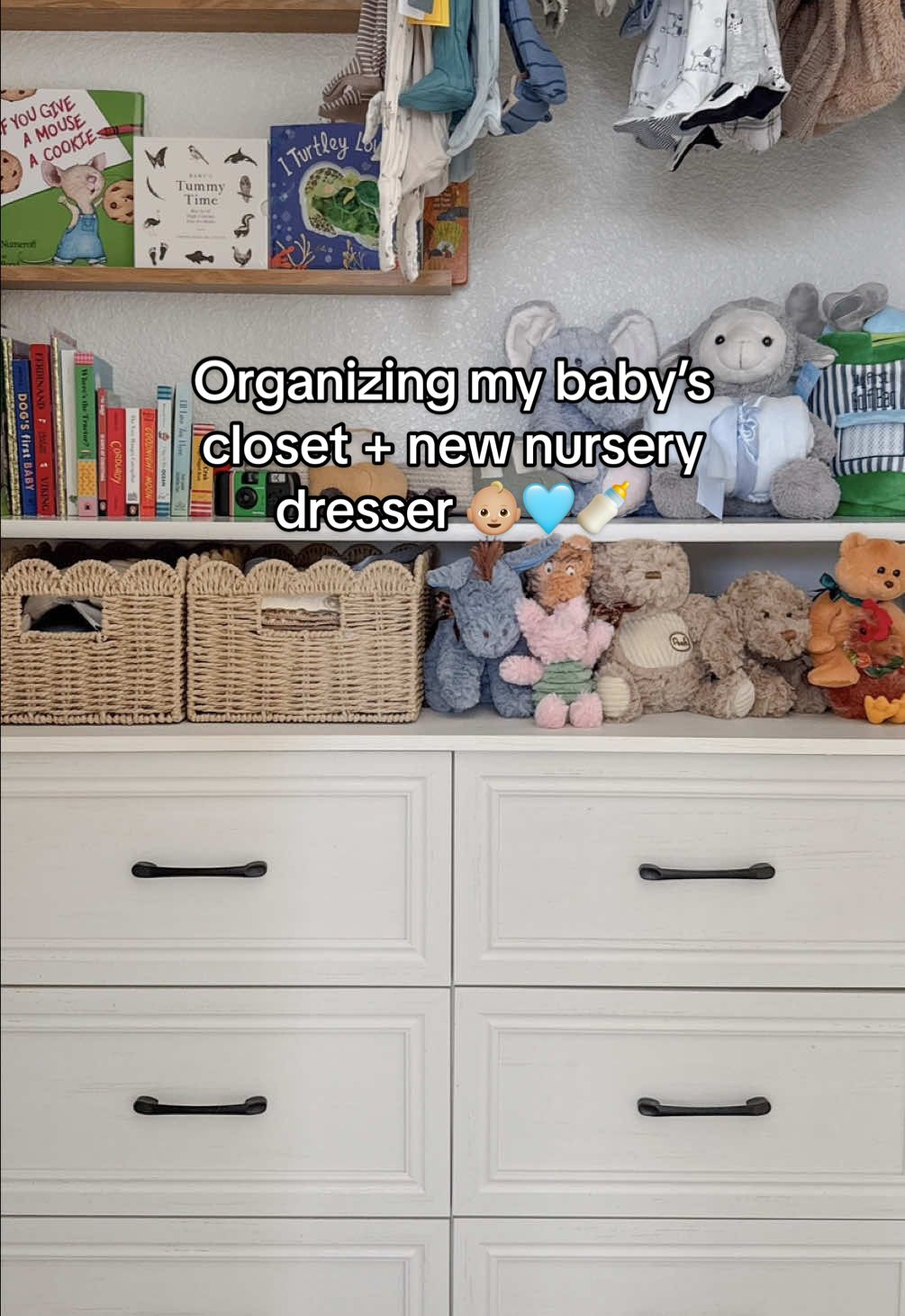 TikTok post by @laurenwiltse for Vabches. Caption reads: [...] me as a first time mom👶🏼🩵🍼  Thanks....