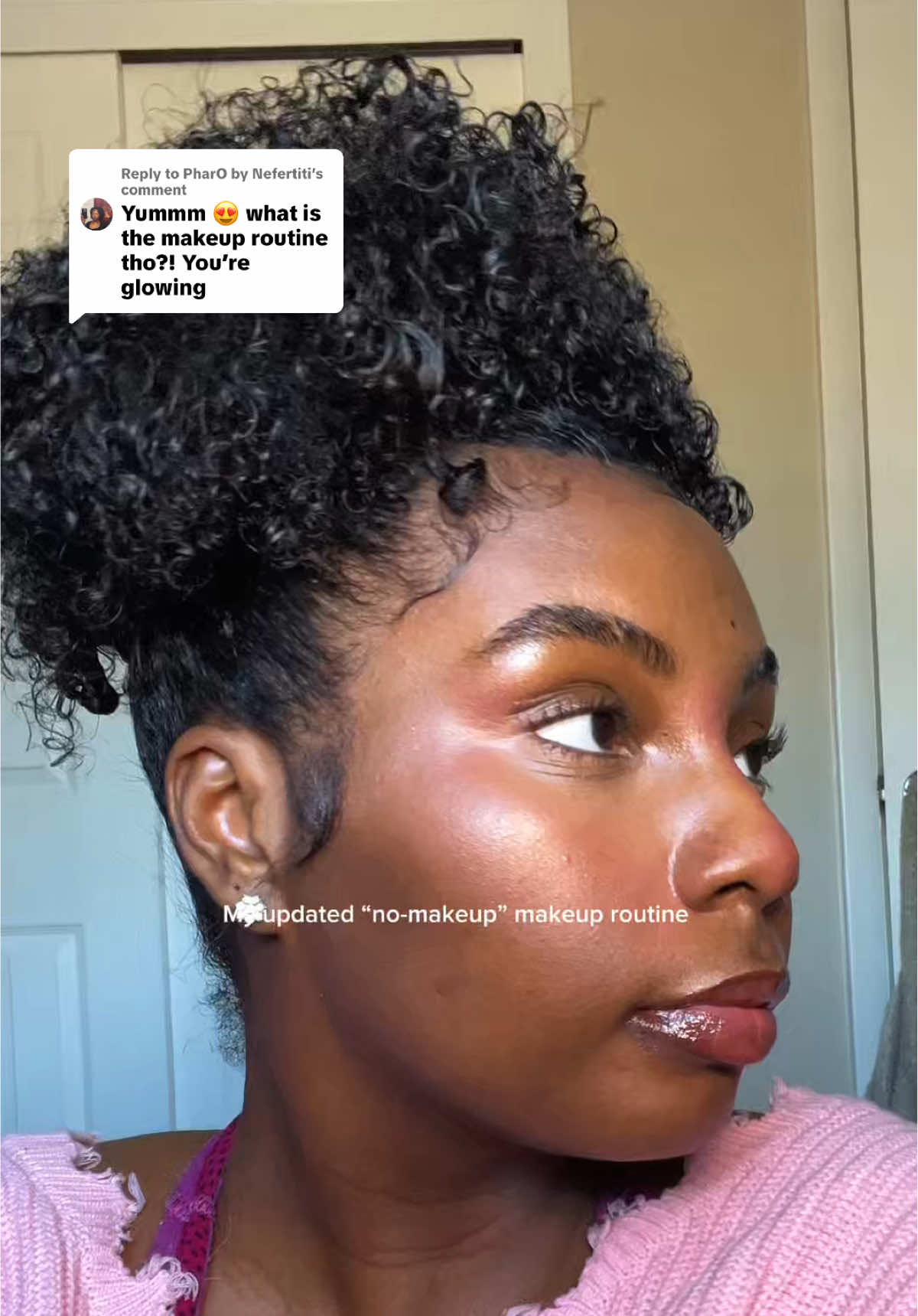 TikTok post by @thetorrancemarchil for bynatureskincare. Caption reads: [...] Beauty @SKINDINAVIA @Huda Beauty....