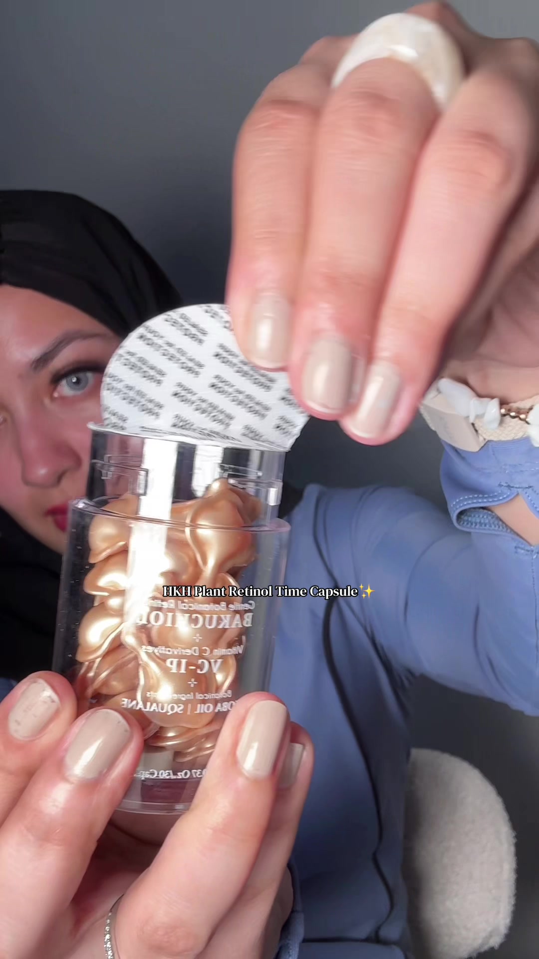 TikTok post by @withsubah for HKH cosmetics. Caption reads: @HKH cosmetics #hkh.