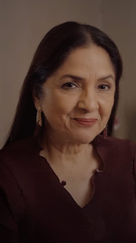 Instagram post by @neena_gupta for Tanishq. Caption reads: [...] perspective, every one of #HerChoice.....