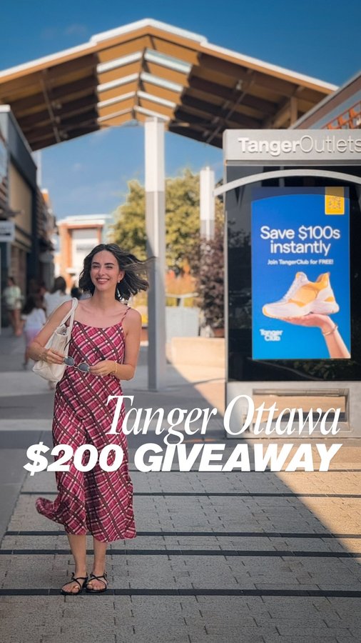 Instagram post by @unstoppable.mama for Sephora Canada. Caption reads: 🛍️WIN $200 from @TangerOutletsOttawa🎉congrats....