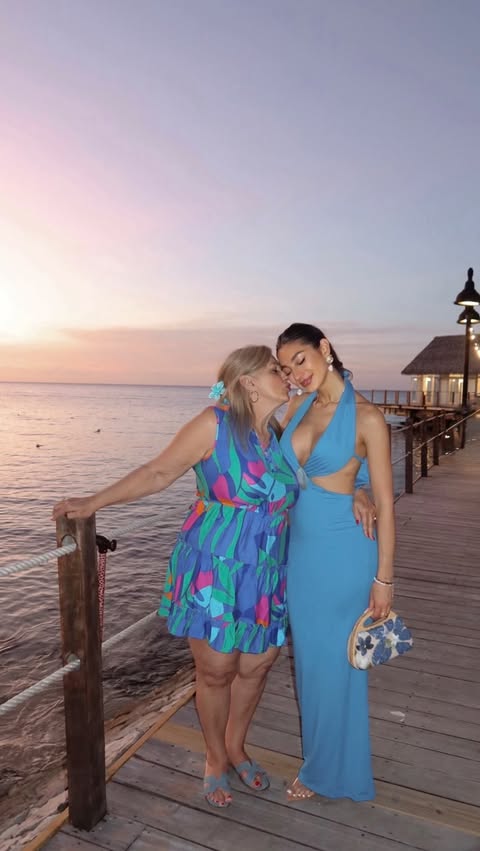 Instagram post by @katelazarski for Sandals Resorts. Caption reads: mom wanted memories, not flowers! @sandalsresorts....