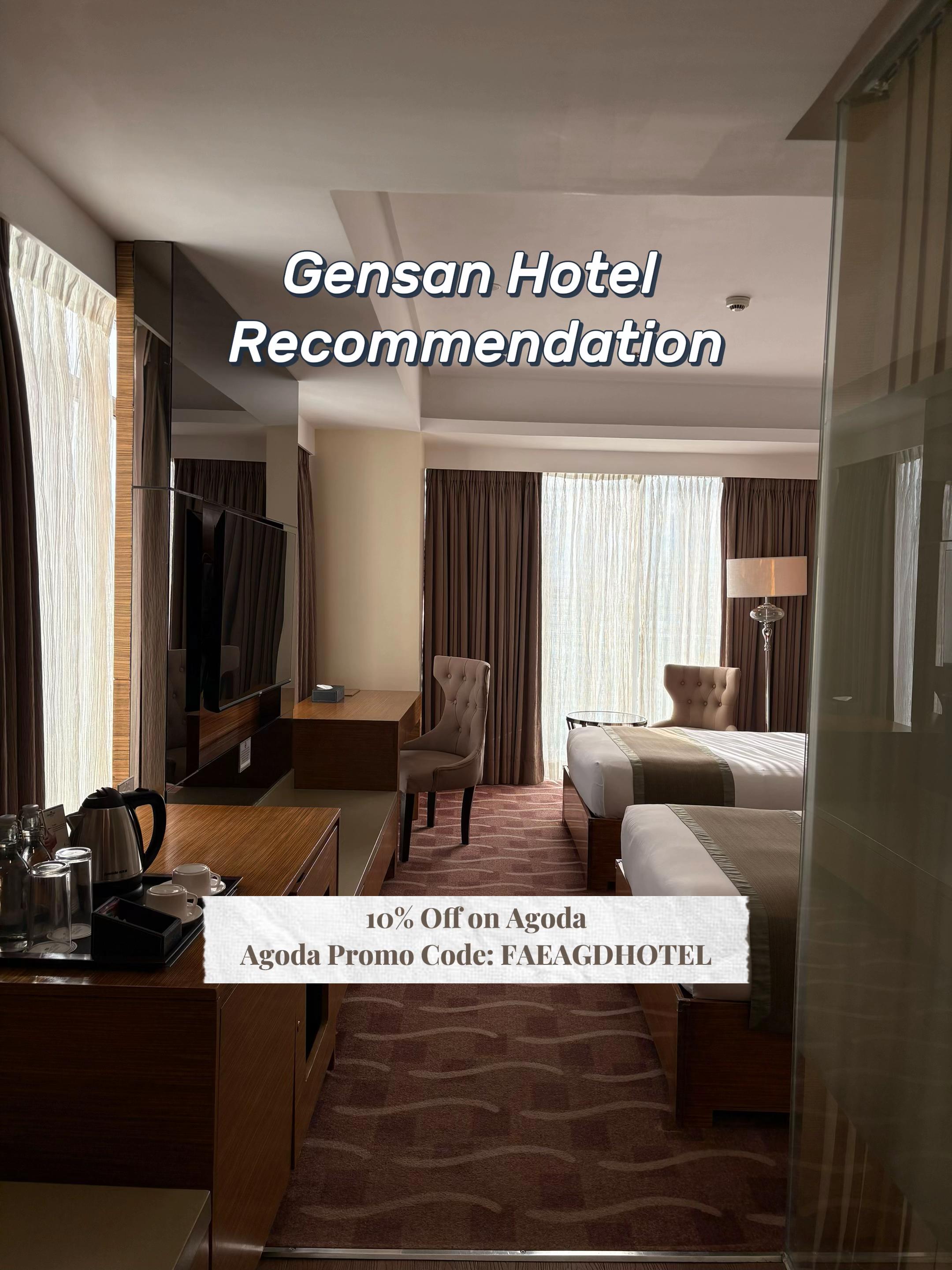 TikTok post by @faecelinee for agoda. Caption reads: [...] best hotel in General Santos City 💯 10% Off....