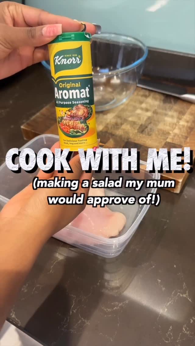 Instagram post by @indiyahhp for Knorr. Caption reads: AD Cook with me! Here is my summery salad with the....