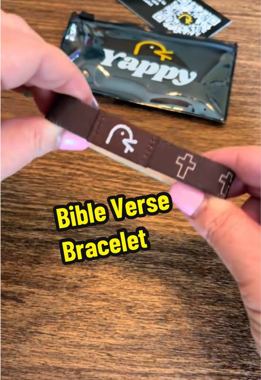 TikTok post by @got2luvjax for Yappy Bracelets. Caption reads: [...] #bibleversebracelet #faithbracelet....