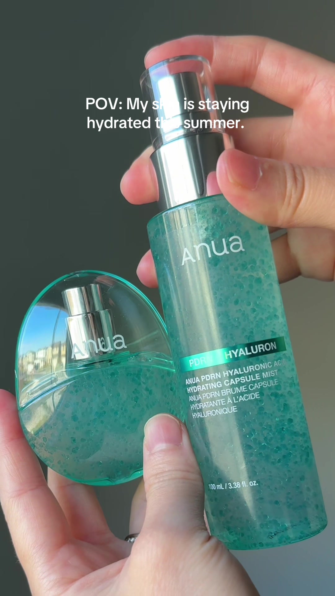 TikTok post by @her.ownspace_ for Anua Store US. Caption reads: I love using @Anua Store US in my daily skincare....