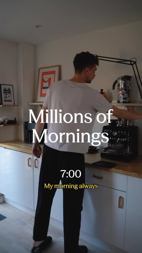 Instagram post by @porter.filter for Sage Appliances. Caption reads: [...] for yourself each morning? The....