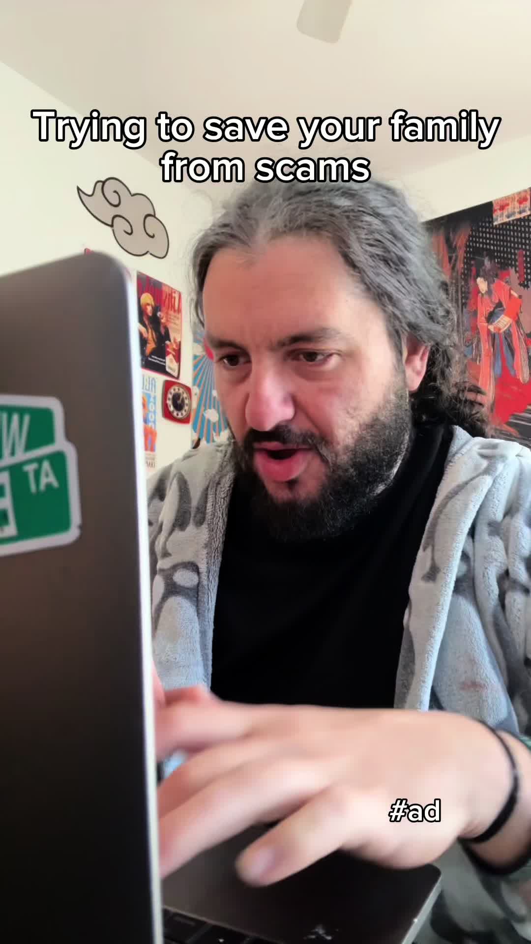 TikTok post by @tonystatovci for Cash App. Caption reads: Keep the holidays scam free with @Cash App....