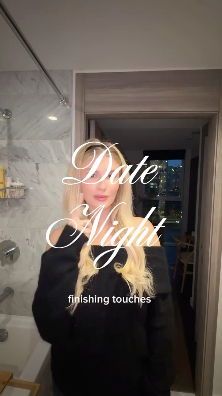 Instagram post by @trinitytondeleir for Matrix. Caption reads: Date night finishing touches with @matrix #matrix....