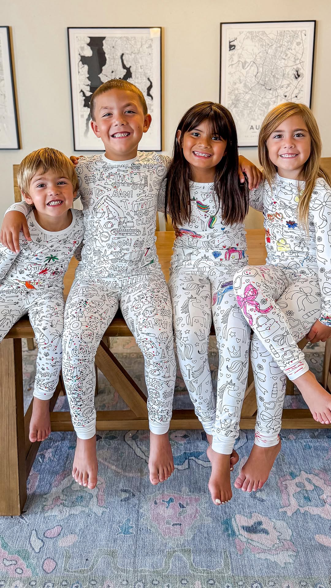 Instagram post by @mrskatrinafernandez for Caden Lane. Caption reads: Feeling like the coolest mom letting my kids draw....