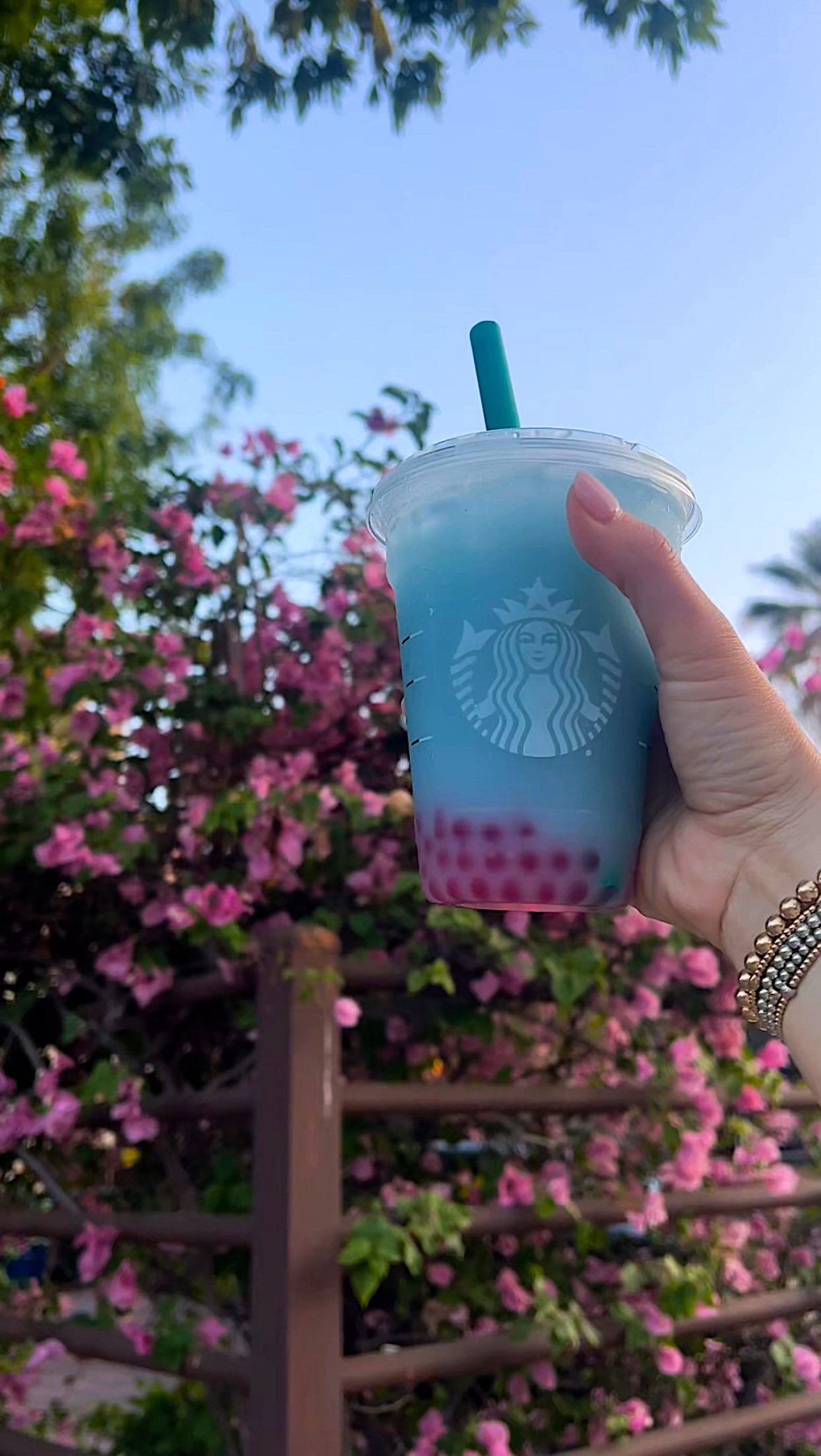 Instagram post by @beccatilley for Starbucks. Caption reads: Color walks are my favorite thing to do any time I....