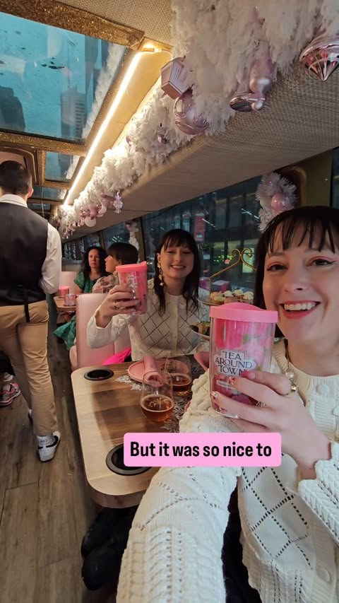 Instagram post by @dinomitetwins for Tea Around Town. Caption reads: [...] you want to see the uncut footage 😉....