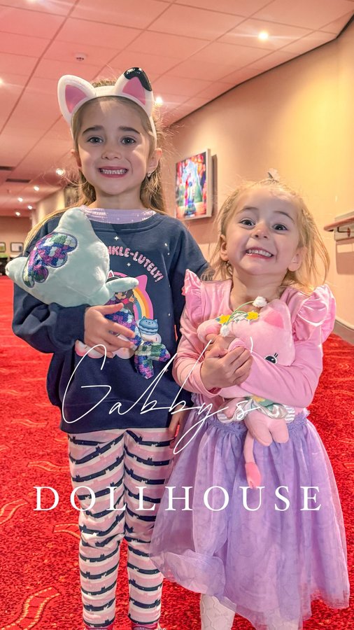 Instagram post by @our.rural.life for Gabby's Dollhouse. Caption reads: #ad We’re huge @gabbysdollhouse fans in this....