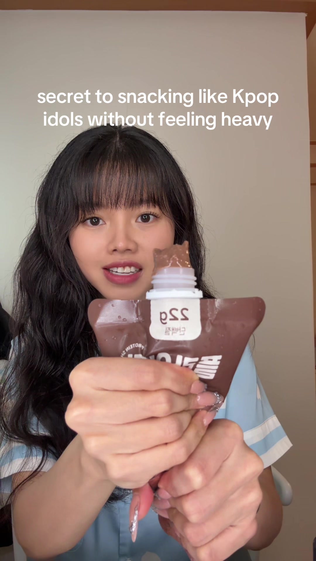 TikTok post by @serenalexoxo for Fullight_global. Caption reads: These protein shakes are so yummy. High protein....