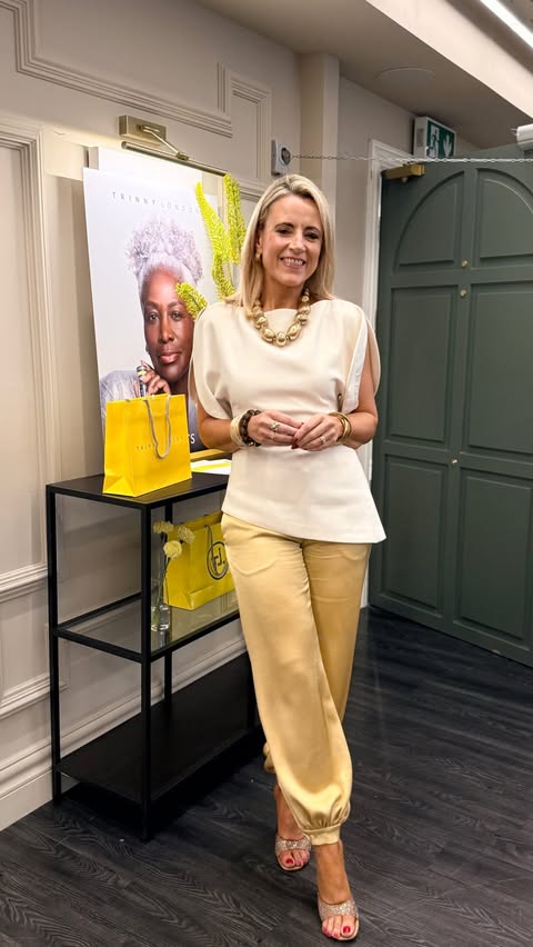 Instagram post by @michelle_upthelane for Trinny London. Caption reads: [...] heading to @arnottsdublin for the....