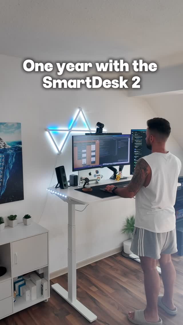 Instagram post by @dimeloper_ for Autonomous. Caption reads: The SmartDesk 2 🚀

💬 Time to upgrade your own....