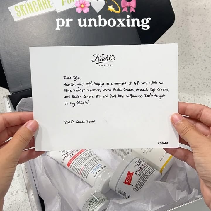 Instagram post by @kylahowingtonn for DERMA•E. Caption reads: can someone pinch me?! 😭✨💗 still unreal that my....