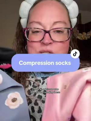 TikTok post by @jenm_creator for Tinylemon. Caption reads: Tinylemon 3 Packs Plus Size Compression Knee High....