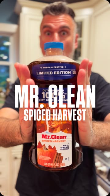 Instagram post by @themichaelmaguire for Mr. Clean. Caption reads: 🫧 Mr. Clean Spiced Harvest is BACK...AND it’s the....