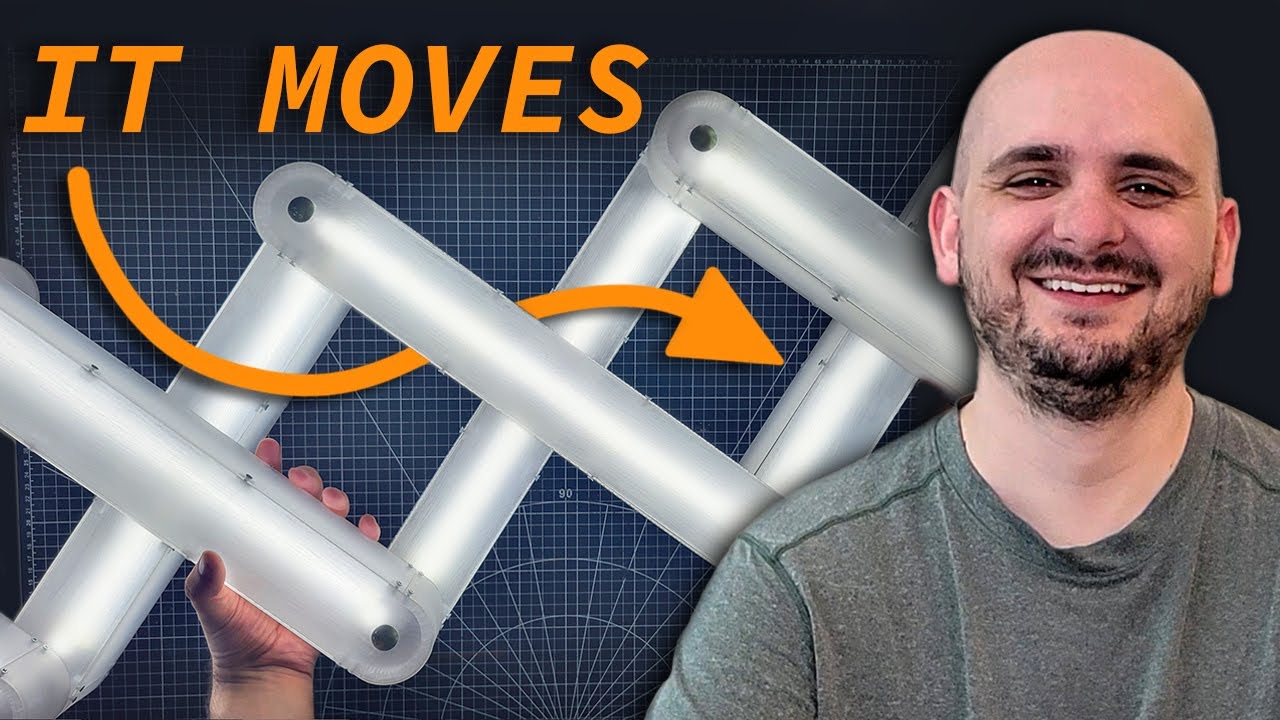 YouTube post by @Robert_Skinner for Glowforge. Caption reads: I Built a Kinetic Lamp (24 Hour Challenge).